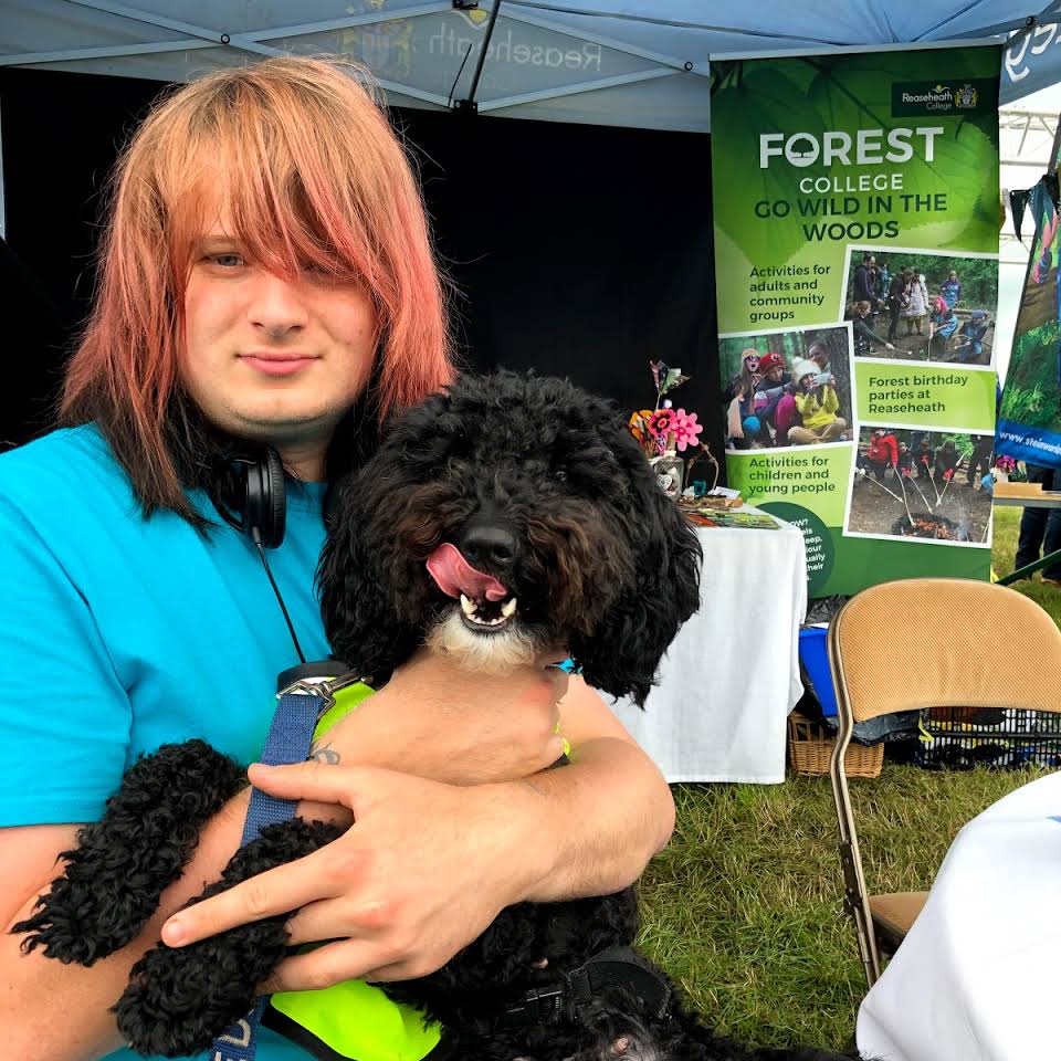 Elliot with his assistance dog Ripley